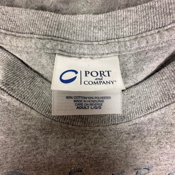 Vintage Y2K Grey Fort Bridger Wyoming Animal Wolf Print Graphic T-shirt Size L - Picture 3 of 7